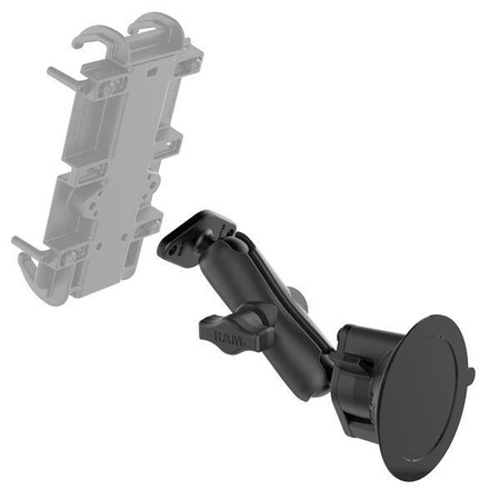 RAM® Twist-Lock™ Suction Cup Double Ball Mount - Mediu