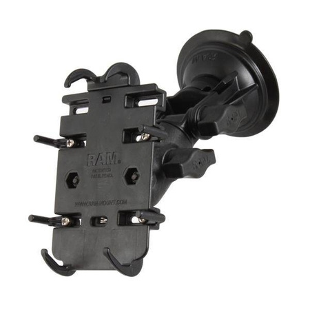 Suport pentru telefon RAM® Quick-Grip™ cu bază cu clichet de aspirație RAM® Twist-Lock™