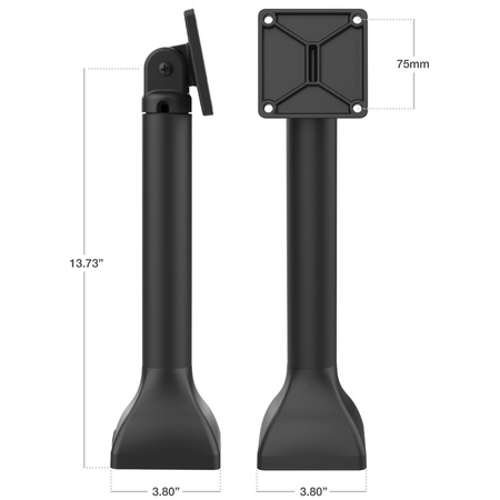 Suport pe piedestal RAM® 14" cu model VESA de 75 mm