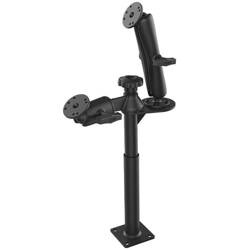 RAM® Tele-Pole™ cu stâlpi de 8" și 9" și suport dublu cu bilă