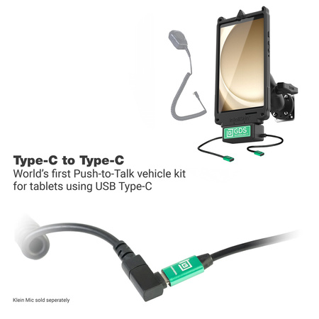 GDS® Uni-Conn™ Klein VALOR PTT Pachet pentru vehicule pentru Samsung Tab A9