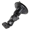RAM® Twist-Lock™ Suction Cup Double Ball Mount - scurt