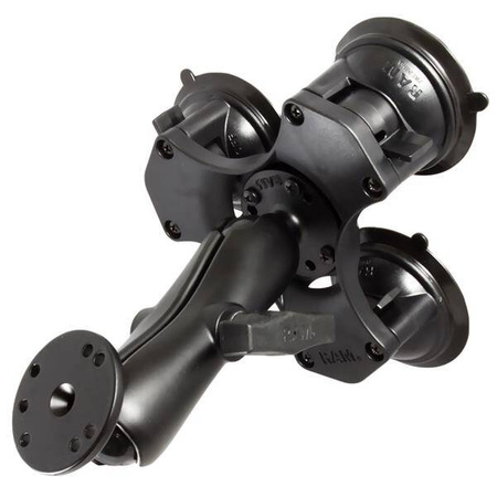 RAM® Twist-Lock™ Suport triplu cu ventuză cu placă rotundă