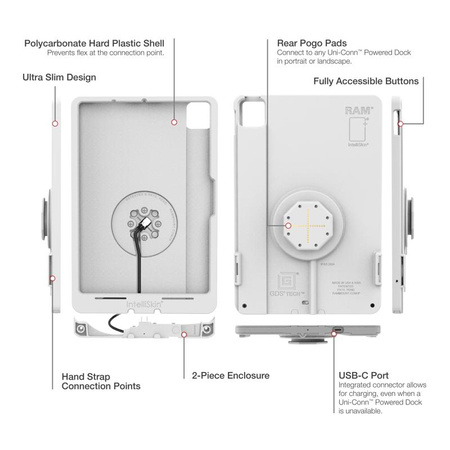 IntelliSkin® Thin-Case™ pentru iPad Air 11 (M2) (Pogo Pads spate) - Gri