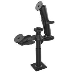 RAM® Tele-Pole™ cu stâlpi de 4" și 5" și suport dublu cu bilă