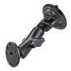 RAM® Twist-Lock™ Suction Cup Double Ball Mount cu placă rotundă - Mediu
