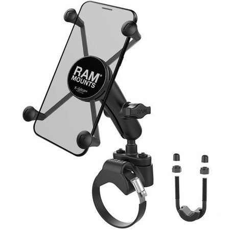 RAM® X-Grip® Suport mare pentru telefon cu bază pentru șină ATV/UTV