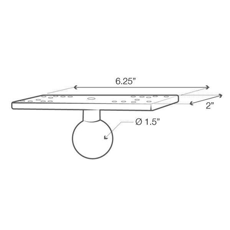 RAM® Universal Marine Electronic Ball - Dimensiune C
