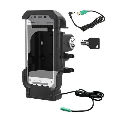 RAM® Powered Key-Locking Cradle pentru Panasonic Toughbook FZ-N1 &amp; FZ-F1
