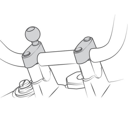 RAM® Suport pentru ghidon de motocicletă cu șuruburi M8 - scurt