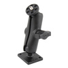 RAM® Double Ball Mount cu placă AMPS și adaptor pentru cameră de acțiune 1/4"-20