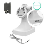 GDS® Uni-Conn™ Powered Locking Tilt &amp; Swivel Dock cu PoE + Date - Gri