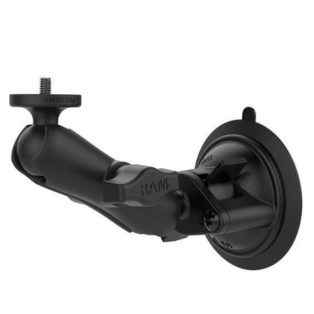 Suport cu ventuză RAM® Twist-Lock™ cu adaptor pentru cameră 1/4"-20 - scurt