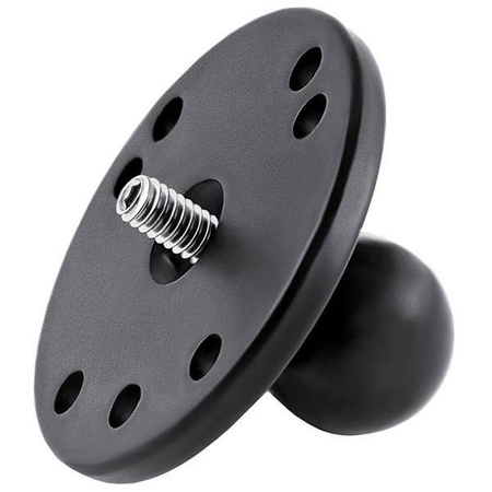 Adaptor cu bilă RAM® cu placă rotundă și știft filetat 1/4"-20 - dimensiune B