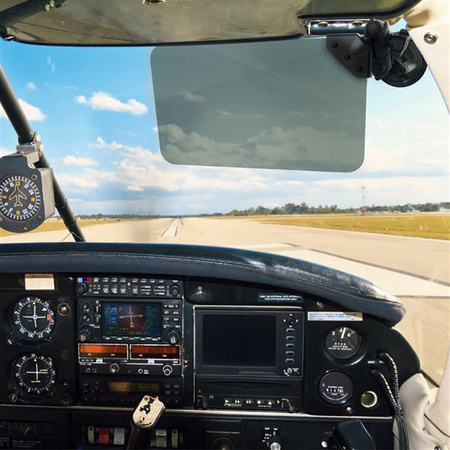 Suport cu ventuză RAM® Twist-Lock™ cu braț pivotant și parasolar