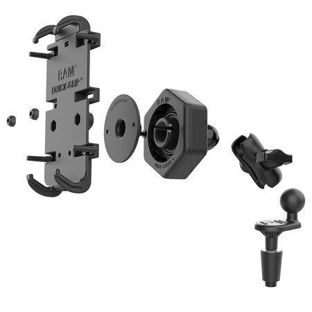 Suport pentru telefon RAM® Quick-Grip™ XL cu bază Vibe-Safe™ și tijă de furcă - scurt