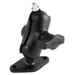 Suport dublu cu bilă RAM® cu placă diamantată și știft 1/4"-20 - scurt