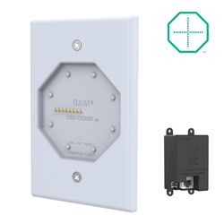 GDS® Uni-Conn™ Dock de perete cu profil redus alimentat cu PoE - Gri