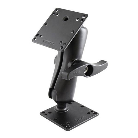 Suport dublu cu bilă RAM® cu două plăci VESA de 100x100mm și buton mare