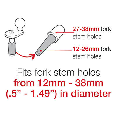 RAM® X-Grip® Suport pentru telefon cu bază pentru furcă de motocicletă