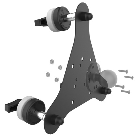 RAM® Tough-Mag™ 48MM 3-Point Pivoting Magnetic Mounting Base