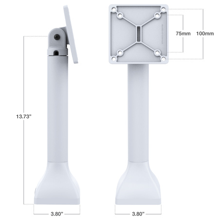 Suport pe piedestal RAM® 14" cu modele VESA de 100 mm și 75 mm - Gri