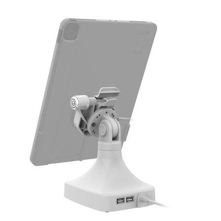 GDS® Uni-Conn™ Powered Locking Tilt & Swivel Dock cu PoE + Date - Gri