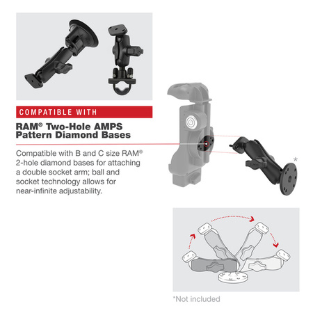 RAM® Key-Locking Form-Fit Holder pentru Zebra TC73 & TC78