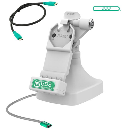 GDS® Uni-Conn™ Dock de blocare cu înclinare și pivotare cu USB-C - Gri