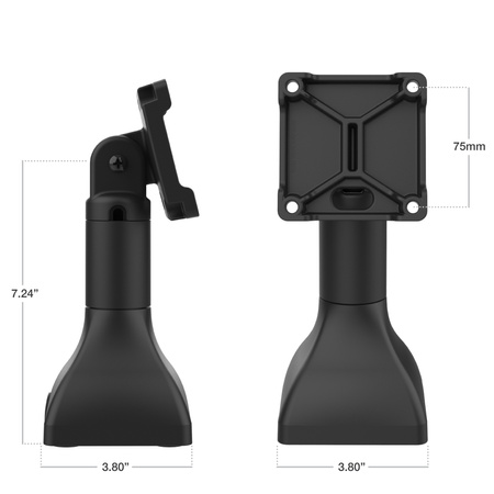 RAM® 7" Pedestal Mount cu 75mm VESA și rutare cabluri