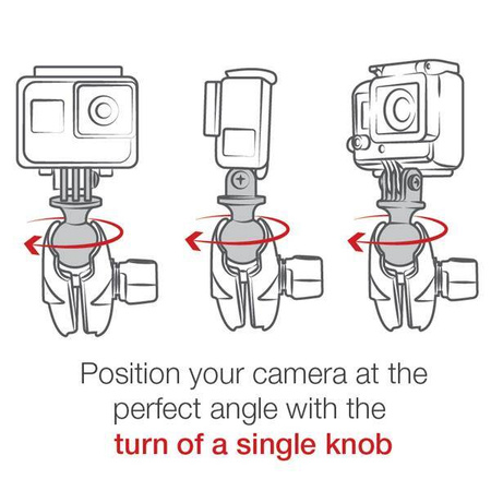 RAM® Braț cu priză dublă cu adaptor universal pentru camera de acțiune