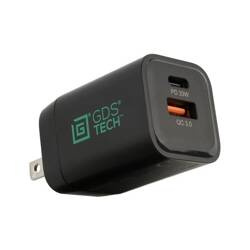 Încărcător de perete cu 2 porturi GDS® Type-C și Type-A 33W - PD3.0 și PPS