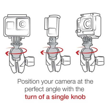 Suport cu ventuză RAM® Twist-Lock™ cu adaptor pentru cameră de acțiune - scurt