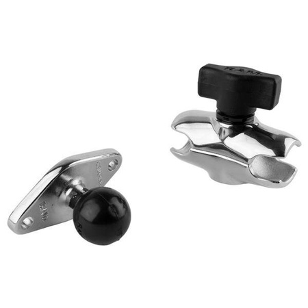 RAM® Chrome braț dublu cu placă diamantată - braț scurt