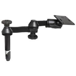 RAM® Stâlp superior de 4" cu brațe oscilante duble și placă VESA de 75x75mm