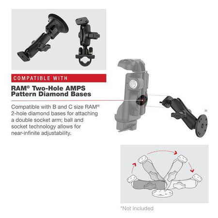 RAM® Key-Locking Form-Fit Powered Dock pentru Zebra TC73 & TC78