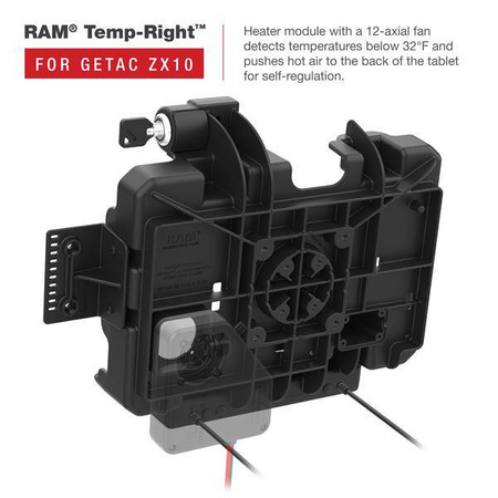 RAM® Locking Power + Dual USB Data Dock pentru Getac ZX10