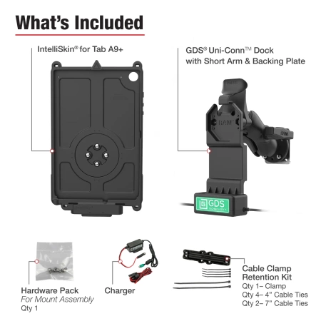 GDS® Uni-Conn™ Pachet pentru vehicule + USB-C unic pentru Samsung Tab A9+