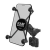 RAM® X-Grip® Suport mare pentru telefon cu bază pentru șină medie Torque™ - braț scurt