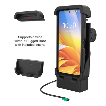 RAM® Dock alimentat pentru vehicule pentru Zebra EM45