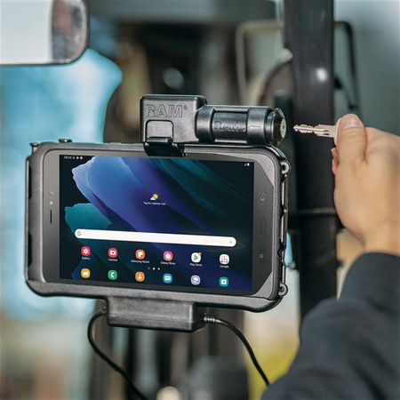 RAM® Universal Forklift Post Mount cu placă rotundă și opțiune accesoriu