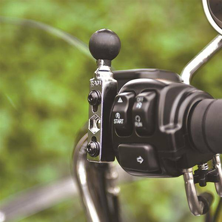 RAM® Chrome Baza cu bilă a rezervorului de frână/ ambreiaj pentru motocicletă