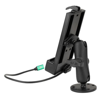 GDS® Dock pentru telefon alimentat USB-C 2.0 cu montare cu bilă dublă cu găurire în jos