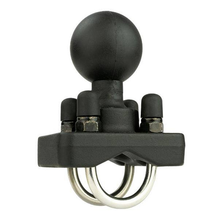 RAM® Double U-Bolt Ball Base pentru șine de .75" - 1"