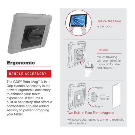 GDS® Roto-Mag™ 3 în 1 Accesoriu pentru mâner de prindere pentru Zebra ET8x