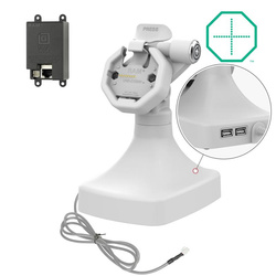 GDS® Uni-Conn™ Powered Locking Tilt &amp; Swivel Dock cu PoE + Date - Gri