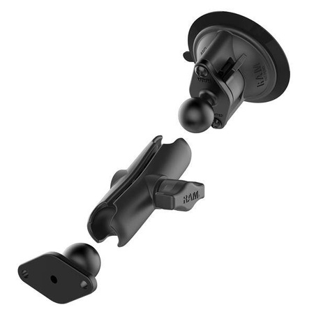 RAM® Twist-Lock™ Suction Cup Double Ball Mount - Mediu