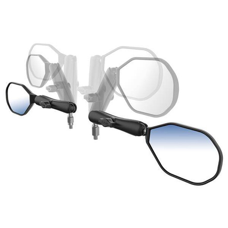 Kit RAM® Tough-Mirror™ cu baze M10-1.25 + adaptor invers - braț lung