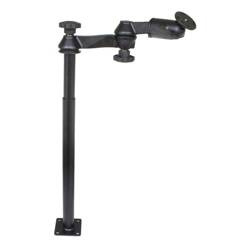 RAM® Tele-Pole™ cu stâlpi de 12" și 18", brațe duble pivotante și placă rotundă