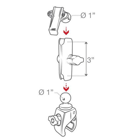 RAM® Tough-Claw™ Suport cu clemă mică cu suport pentru clemă Garmin Spine